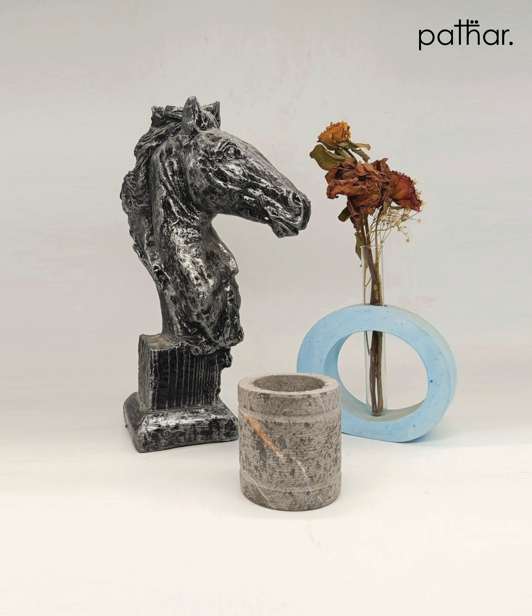 Marble Small Planter - Grey