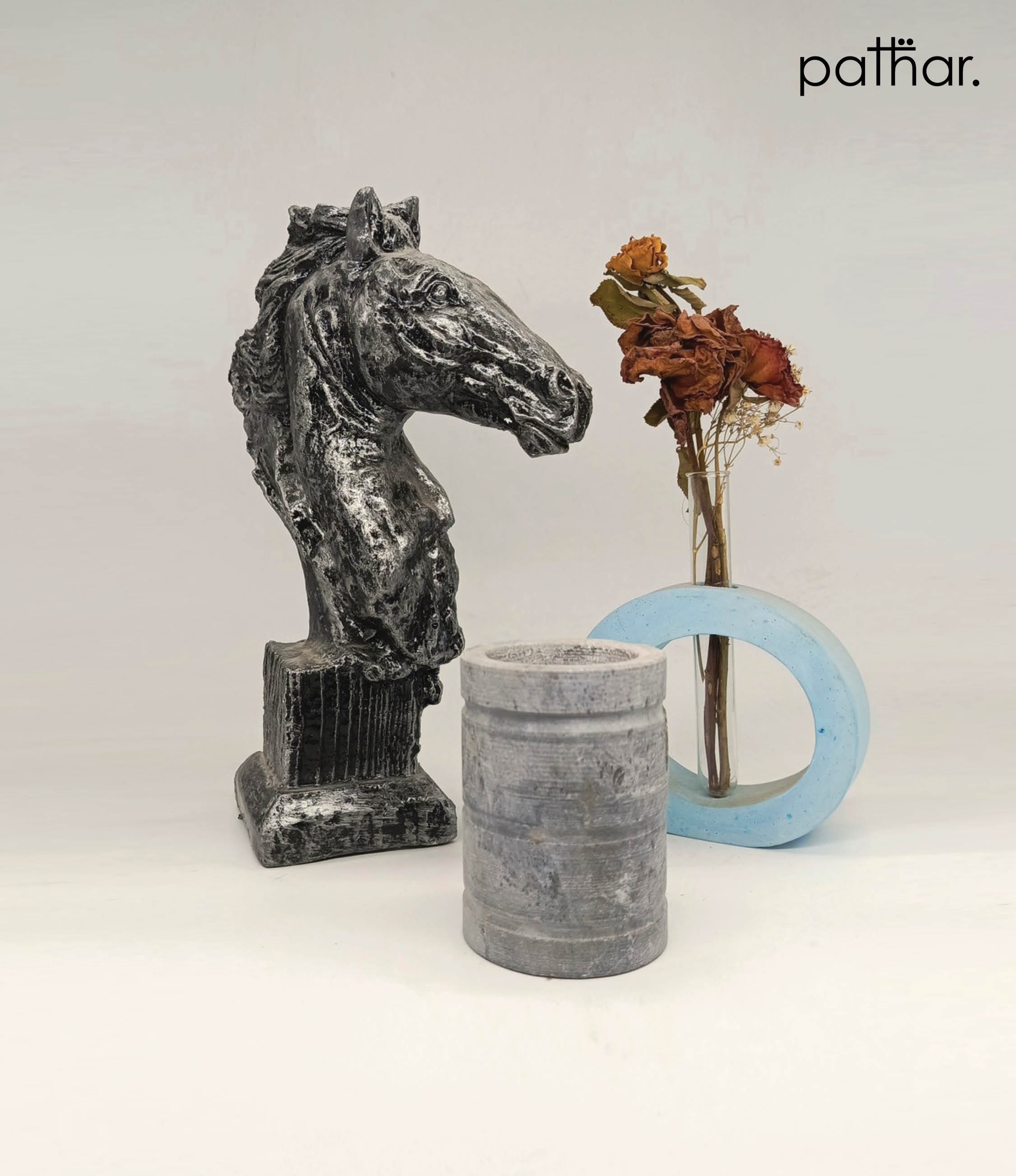 Small Marble Planter - Basalt