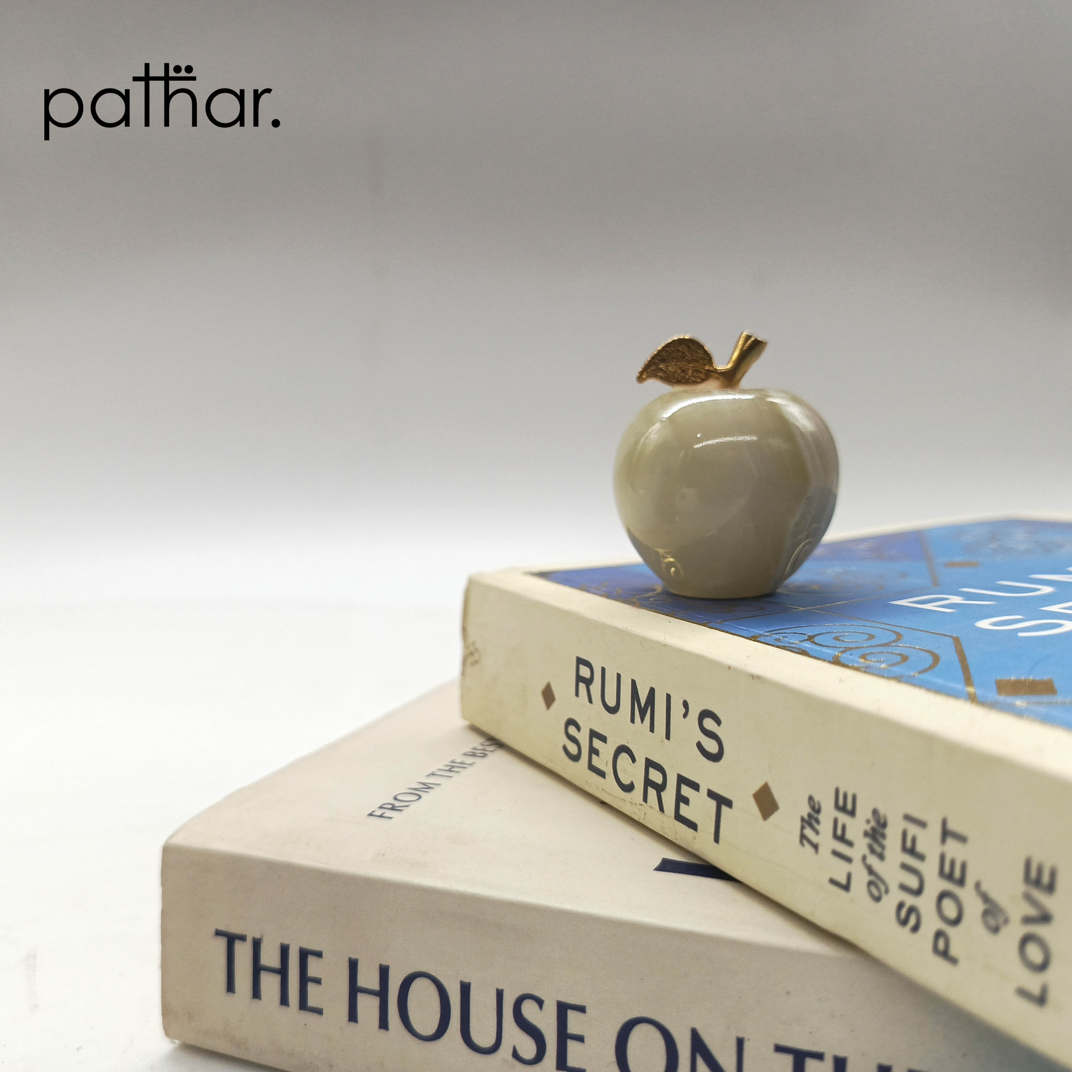 Apple Shaped Paper Weight - Flower