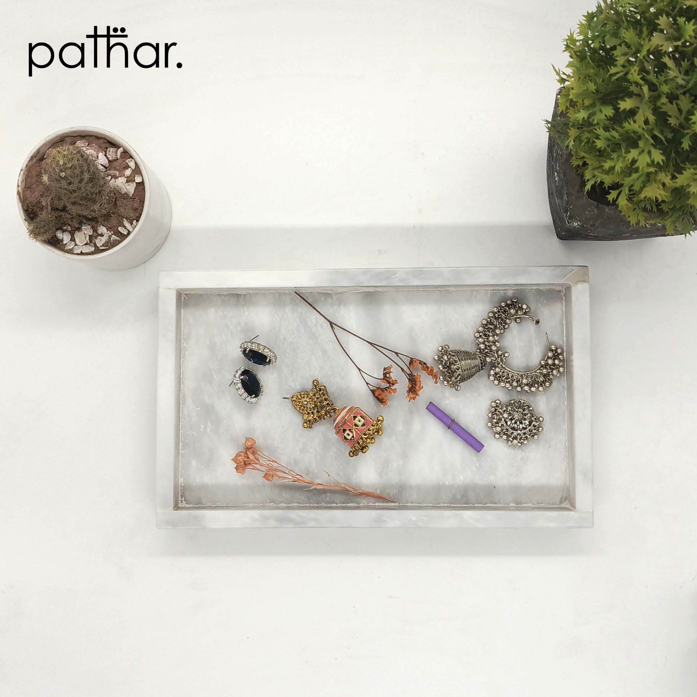 Jewelry Tray - Ziarat White