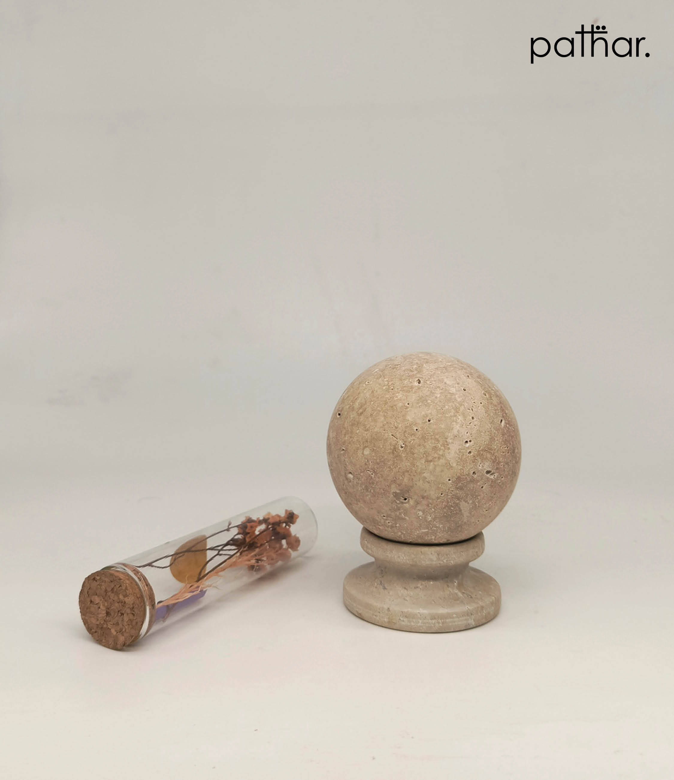 Marble Globe - Travertine